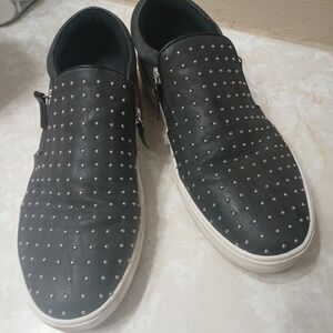 Very Volatile Black Studded Sneakers